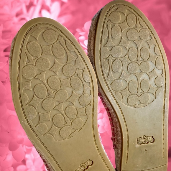 NWOT Coach 'Cassidy' Leather Slip-On Espadrille Mules in "Pink Ruby" Size 5 - Picture 10 of 15